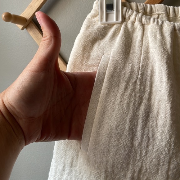 Zara Girls Cotton Blend Culottes in Cream - Picture 6 of 9